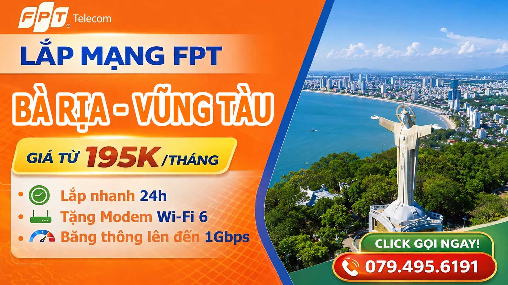 Lắp Mạng FPT Tại Bà Rịa - Vũng Tàu